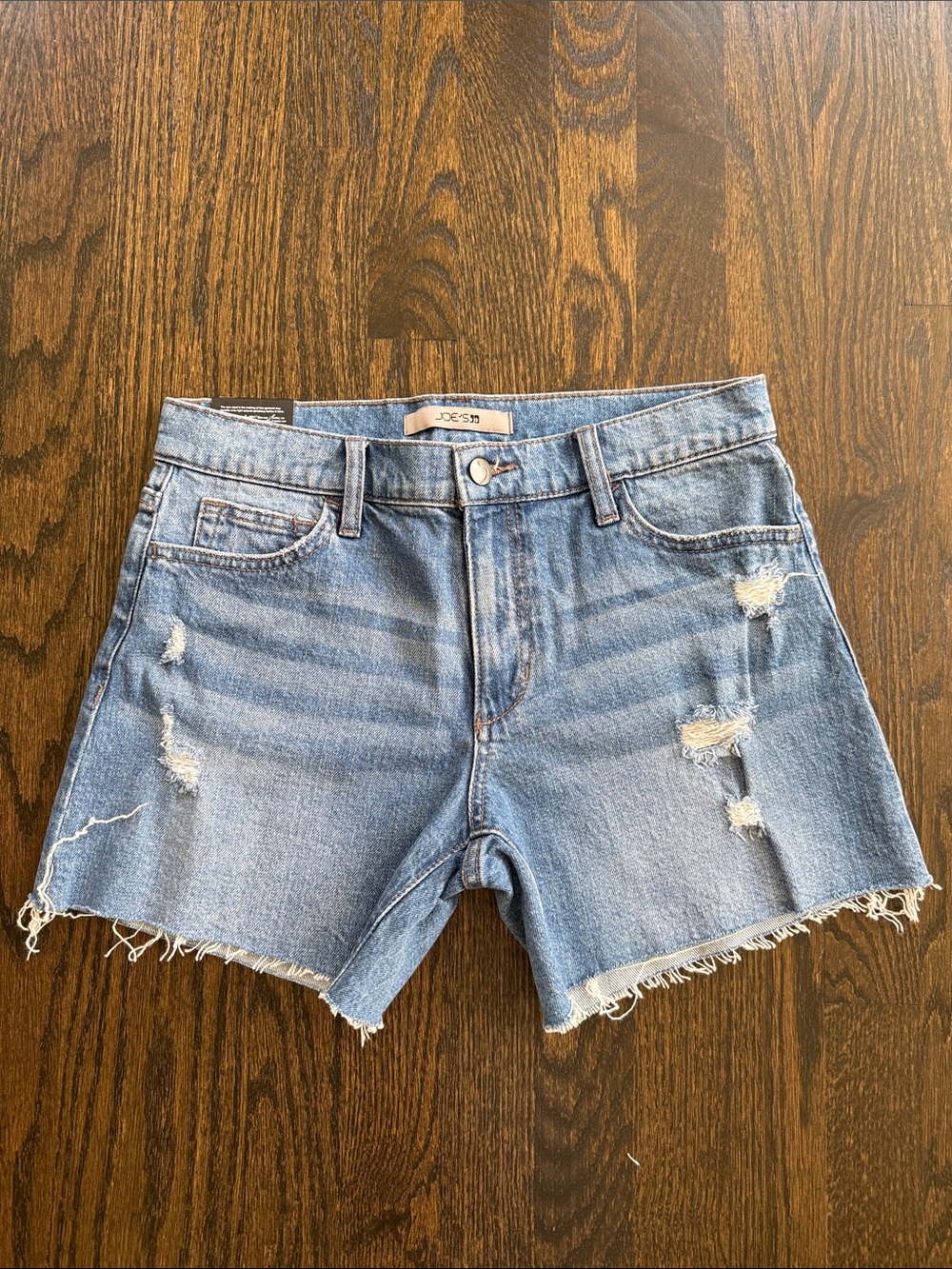 Joe's Jeans Medium Blue Distressed Cutoff Shorts